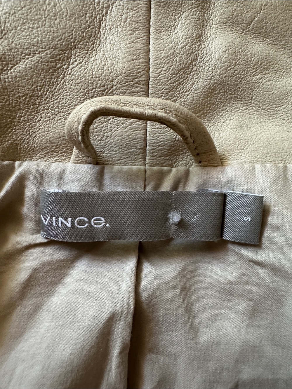 Vince Beige Asymmetrical Multiway Zip Leather Jacket - Picture 15 of 16